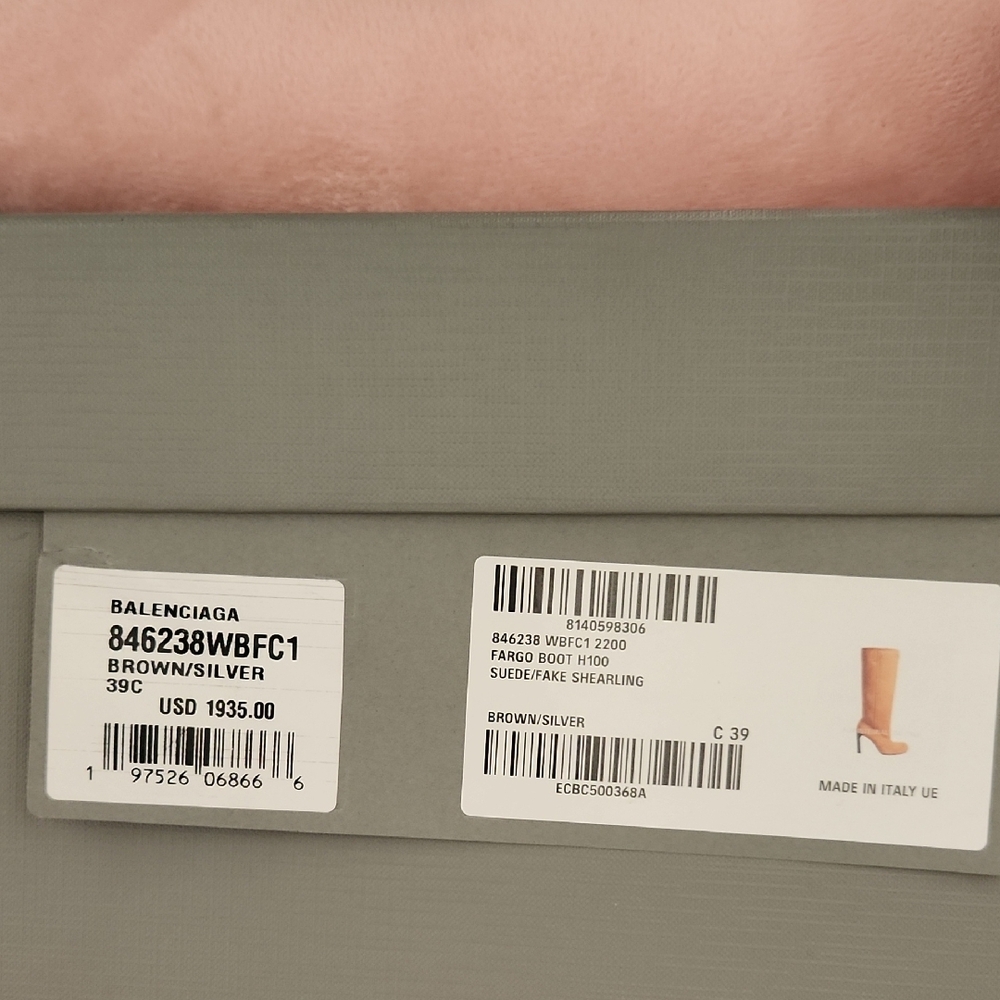 Balenciaga Tan Suede Knee-High Boots - Picture 13 of 14